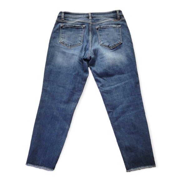 Kancan Distressed Step Hem Cropped Skinny Jeans Size 28 - Picture 2 of 5